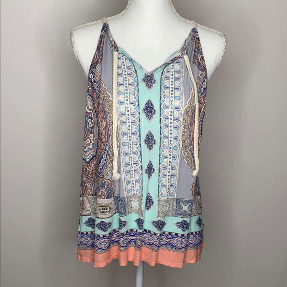 Anthropologie Flowy Rope Tank